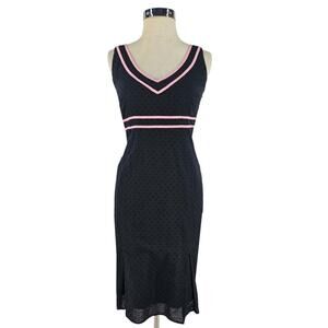 Laundry by Shelli Segal black pink coquette Sheath empire waist babydoll Dress 4